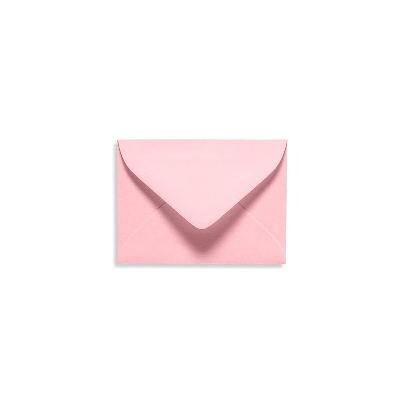 LUXPaper #17 Mini Envelopes in 80 lb. Candy Pink for 2 9/16 x 3 9/16 Cards, Printable Envelopes for Gift Cards and Thank Youâ€™s, with Moistenable Glue, 50 Pack, Envelope Size 2 11/16 x 3 11/16 (Pink)